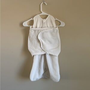 Halo Sleep Sack Swaddle Small 3-6 months fleece off white EXCELLENT condition